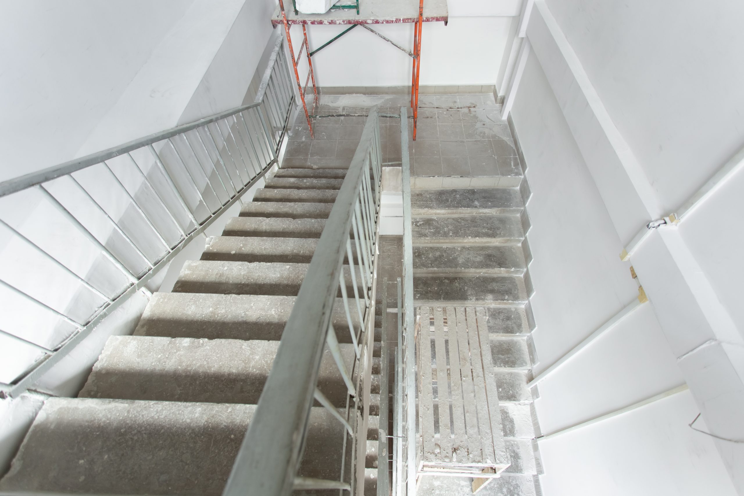 Interior construction of housing project. Room is under renovation or under construction